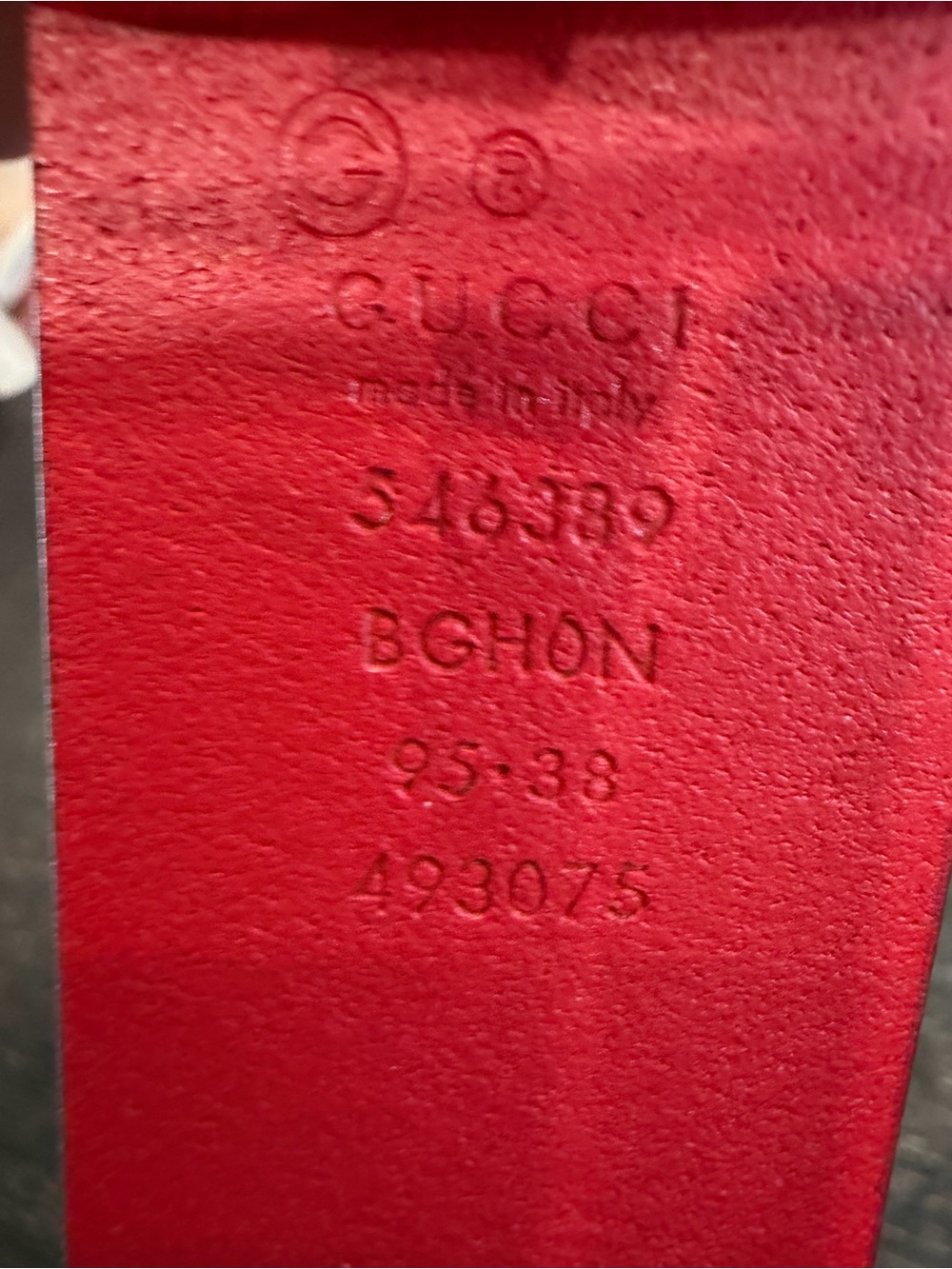 Gucci Red Leather Double G Buckle Belt - Picture 3 of 6